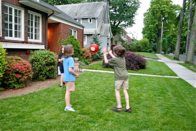 Kids playing in front yard