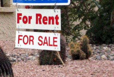 For rent and for sale sign