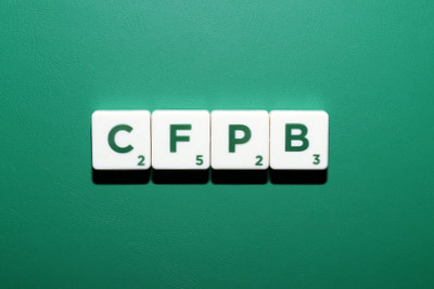 CFPB spelled out with Scrabble game pieces